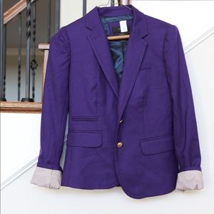 J Crew - Schoolboy Blazer - Purple -  Size 0